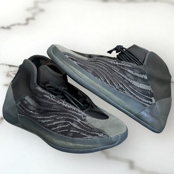 ADIDAS YEEZY Quantum Onyx Black SIZE 19 Sneakers Gorpcore Kidcore Basketball - Picture 1 of 16